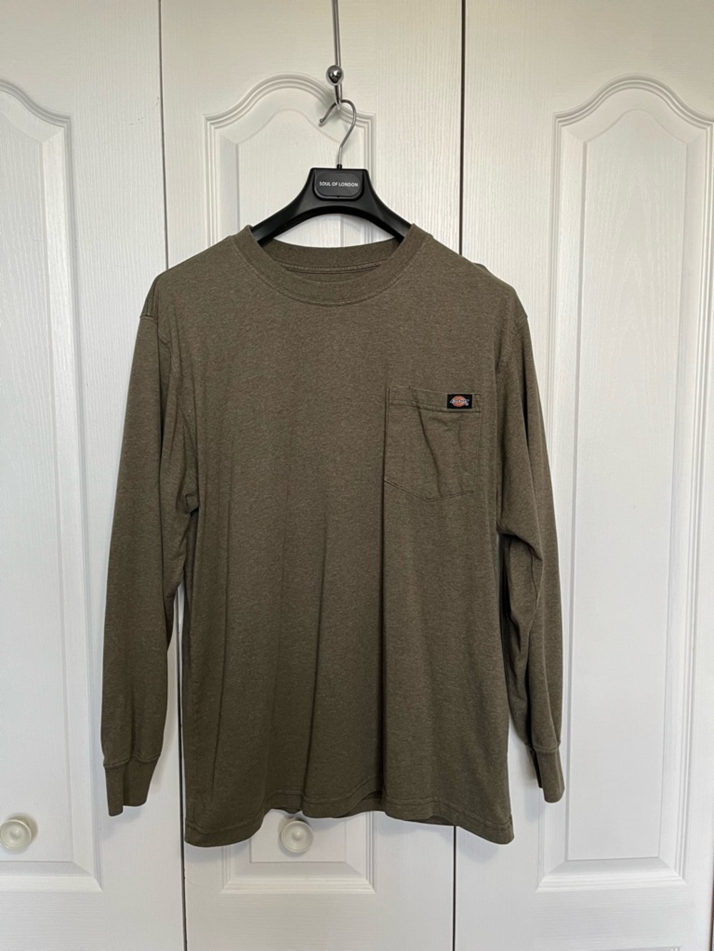 Dickies Olive Green Long Sleeve Pocket Tee